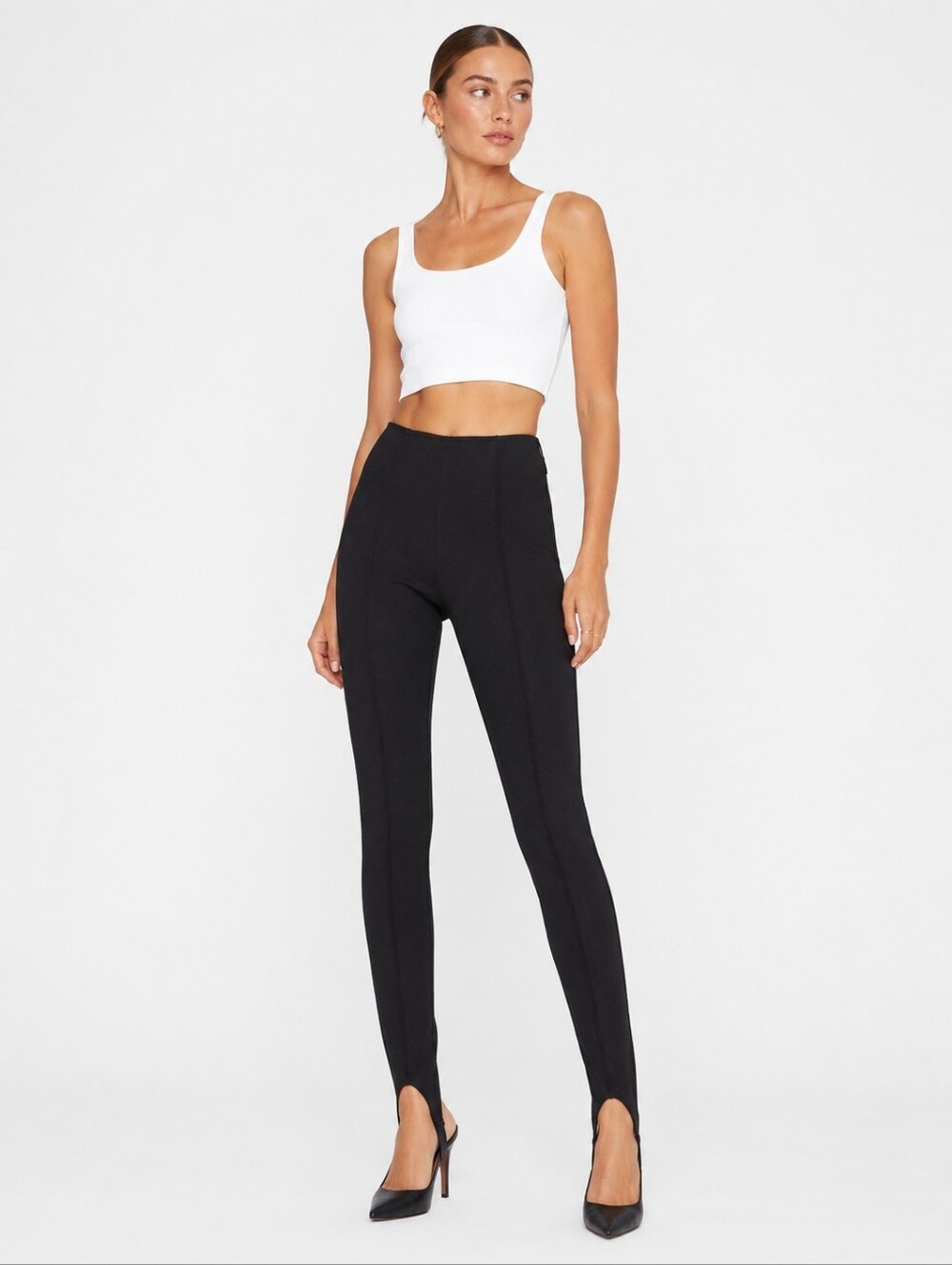 Anine Bing Black Stirrup Pants Leggings Size 34 US XS